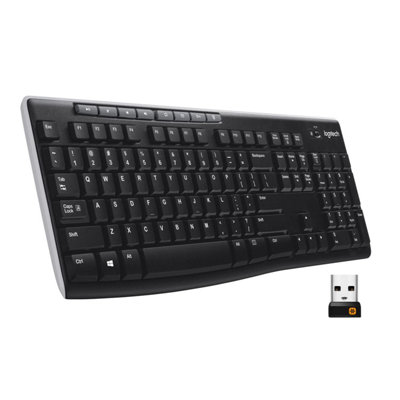 Logitech K270 Wireless Keyboard UK Layout Black 920-003745