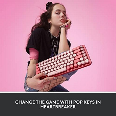 Logitech Pop Keys Wireless Keyboard - Rose