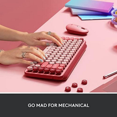Logitech Pop Keys Wireless Keyboard - Rose