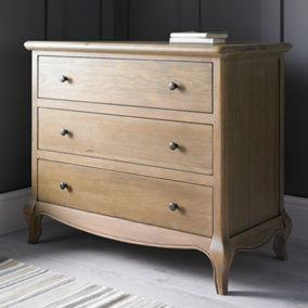 Loire Weathered Oak 3 Drawer Chest Only