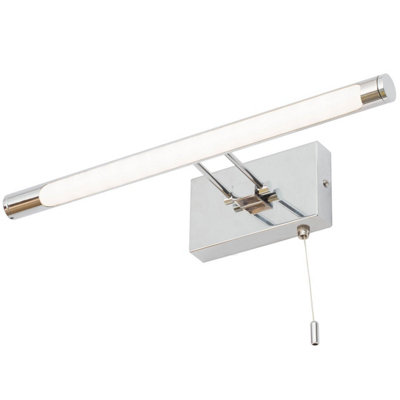 LOIS - CGC Chrome LED Over Mirror /  Picture Light With Pull Cord