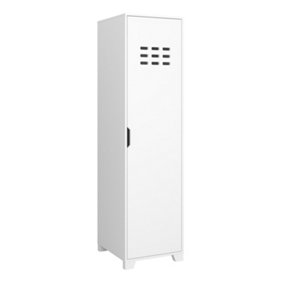 Loke Single Wardrobe in Pure White