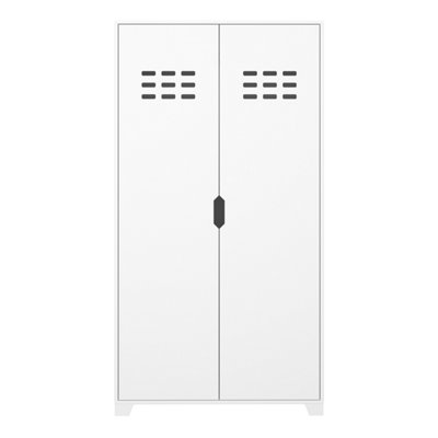Loke Wardrobe 2 Doors in Pure White