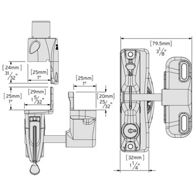 Lokklatch Regular - General-Purpose Gate Latch