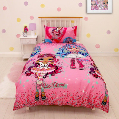 LOL OMG Queens Duvet Cover with Pillowcase Bedding Single Girls