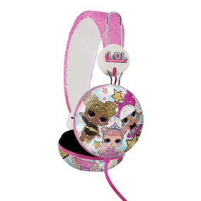 LOL Surprise Glitter Glam Adjustable Kids Wired Headphones