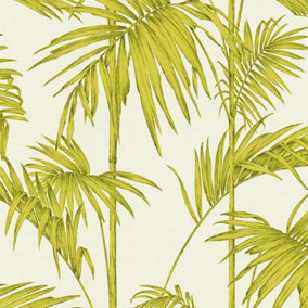 Lola Paris Palm Motif Wallpaper Cream / Green AS Creation 36919-4