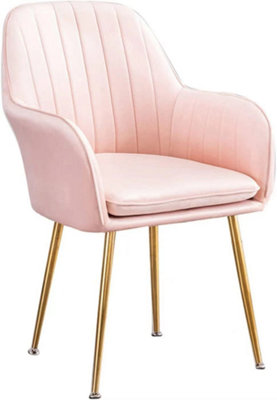 Lola Set of 2 Dining Chairs - Pink/Gold