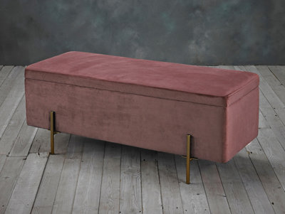 Lola Storage Ottoman  Pink W 45 x L 115 x H 45 cm