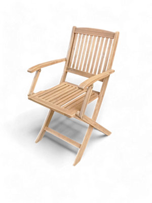 LONDON 90cm Square Folding Set with 4 London Folding Armchairs