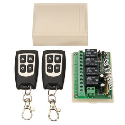 London Boutique 4 Channel Wireless Remote Control Switch Kit, 12 V DC ...