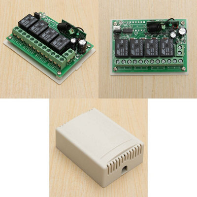 London Boutique 4 Channel Wireless Remote Control Switch Kit, 12 V DC ...
