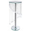 London Boutique Crystal Candelabra Candle Holder Flower Stand Tall Plant Stand Floor Free Standing Crushed Diamond