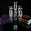 London Boutique Crystal Candelabra Tea Light Candle Holders 5 Arms Decorative with swarovski crystal elements