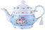 London Boutique Extra Large Teapot Fine China Shabby Chic Vintage Floral in Gift box (Teapot Rose Blue)