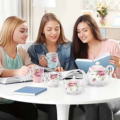 Teapot milk jug and sugar bowl set deals