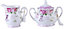 London Boutique Sugar Bowl and Cream Milk Jug Shabby Chic Vintage Floral in Gift box (Bird Rose Butterfly)