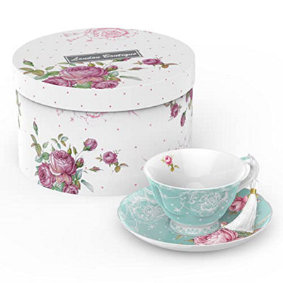 Mok bloemen - Lavendel - keramiek - 300 ml - Rice