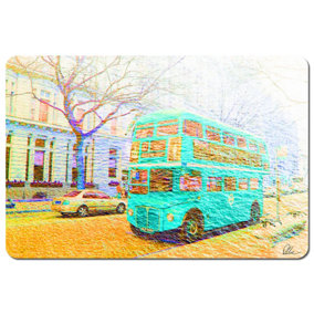 london bus green front (Placemat) / Default Title