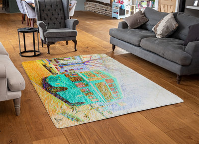 London Bus Green Front Special Soft Home Rug