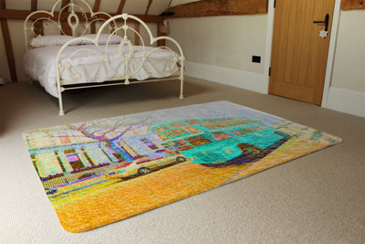 London Bus Green Front Special Soft Home Rug