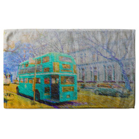 London bus green rear (Bath Towel) / Default Title