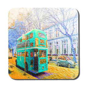 London bus green rear (Coaster) / Default Title