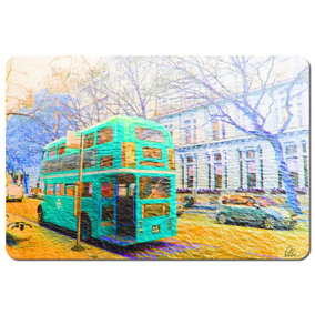 London bus green rear (Placemat) / Default Title