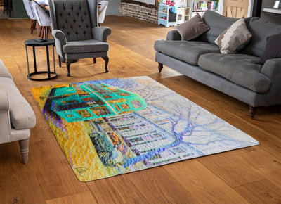 London Bus Green Rear Special Soft Home Rug