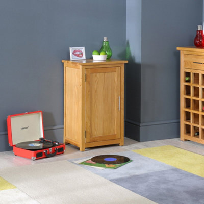 London Essentials Oak Small One Door Cupboard, Compact Storage Unit ...