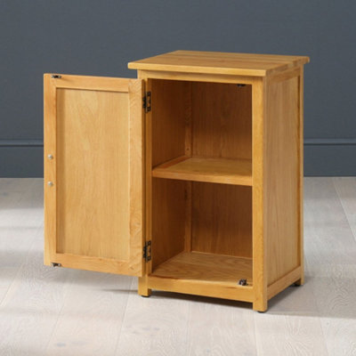 London Essentials Oak Small One Door Cupboard, Compact Storage Unit ...