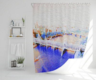 LONDON EYE VEIW blue (Shower Curtain) / Default Title Price Comparisons | Compare The Build