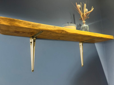 London Shelf Bracket 200X250mm Brass (Pack Of 4) DIY at B&Q