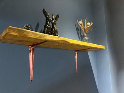 London Shelf Bracket 200X250mm Polished Copper (Pack Of 4) DIY at B&Q