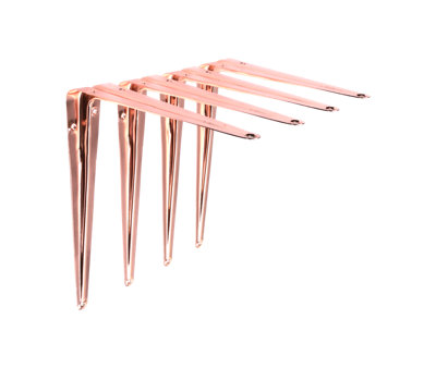 London Shelf Bracket 200X250mm Polished Copper (Pack Of 4)