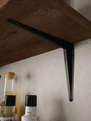 London Shelf Bracket Black 175 x 225mm Heavy Duty Metal Pack Of 10