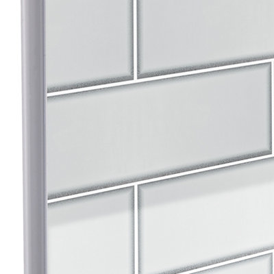 London Tile Effect Bathroom PVC Cladding Shower Wet Wall Panels 1m x 2 ...