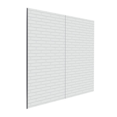 London Tile Effect Bathroom PVC Cladding Shower Wet Wall Panels 1m x 2.4m