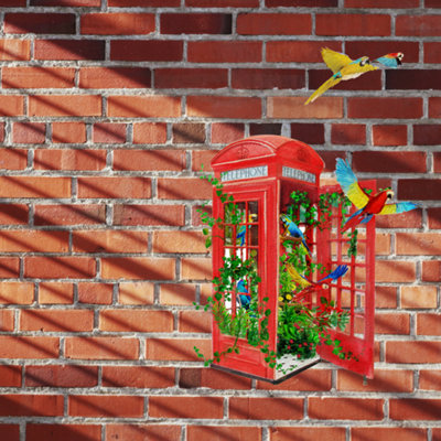 Londons Calling Aviary Single Telephone Box - Large