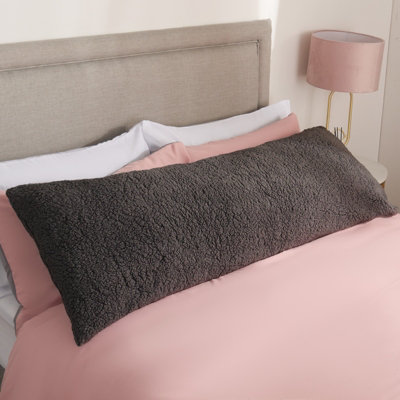 Long Bolster Pillow Teddy Fleece Body Neck Pregnancy Support Cushion - 6