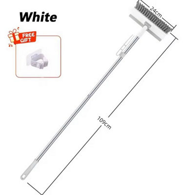 Long Handle Cleaning Brush with 180 Degree Rotating Head and Squeegee ...