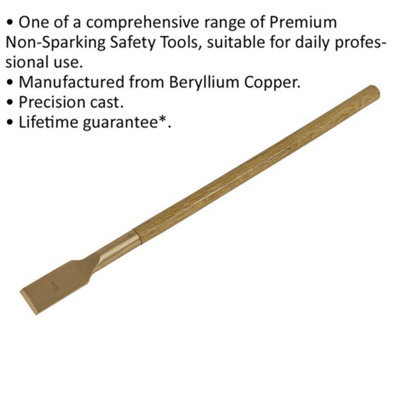 Long Handle Decorators Scraper - 50 x 690mm - Non-Sparking - Beryllium Copper