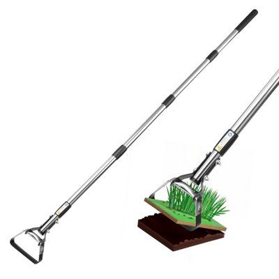 Long Handled Flexible Hoe Adjustable Head Weeder Stirrup Garden Tool