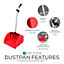 Long Handled Garden Dustpan Scoop and Brush - Ideal For Cleaning Leaves etc