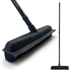 Long handled Indoor Pet Hair and Dust Removal Rubber Broom