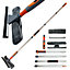 Long Handled Window Cleaning Kit with Bendable Squeegee Washer Head and Aluminium Pole