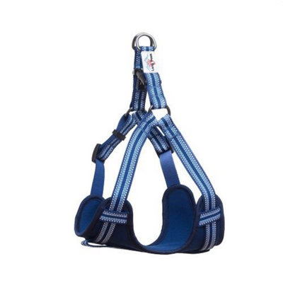 Long Paws Comfort Hundegeschirr – Reflektierendes Step-in-Geschirr Mit Neopren-Polster, Größe M (LprdGrnGld)
