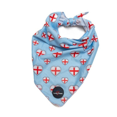 Long Paws - Funk the Dog Bandana-St George's Heart, Small