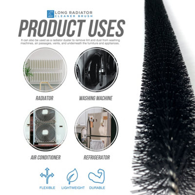 Long Radiator Cleaner Brush 120cm Flexible Slim Radiator Duster with ...