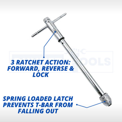 Long Ratchet Tap Wrench M3-M8 Thread Repair Tool Kit Tap set Bits Automotive